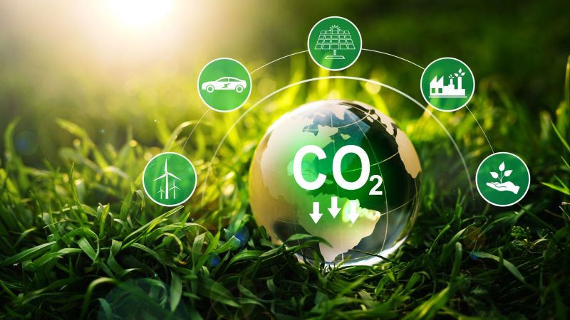 Symbolbild für Green Economy und Reduzierung der CO2-Emissionen