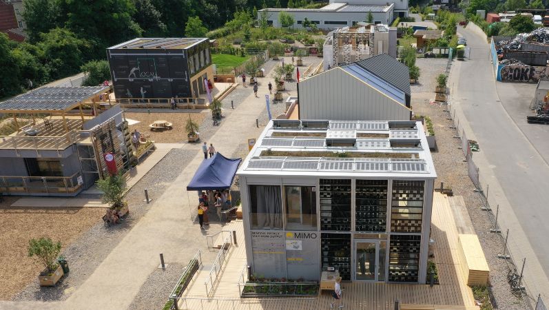 Blick über die Gebäude des Living Lab NRW