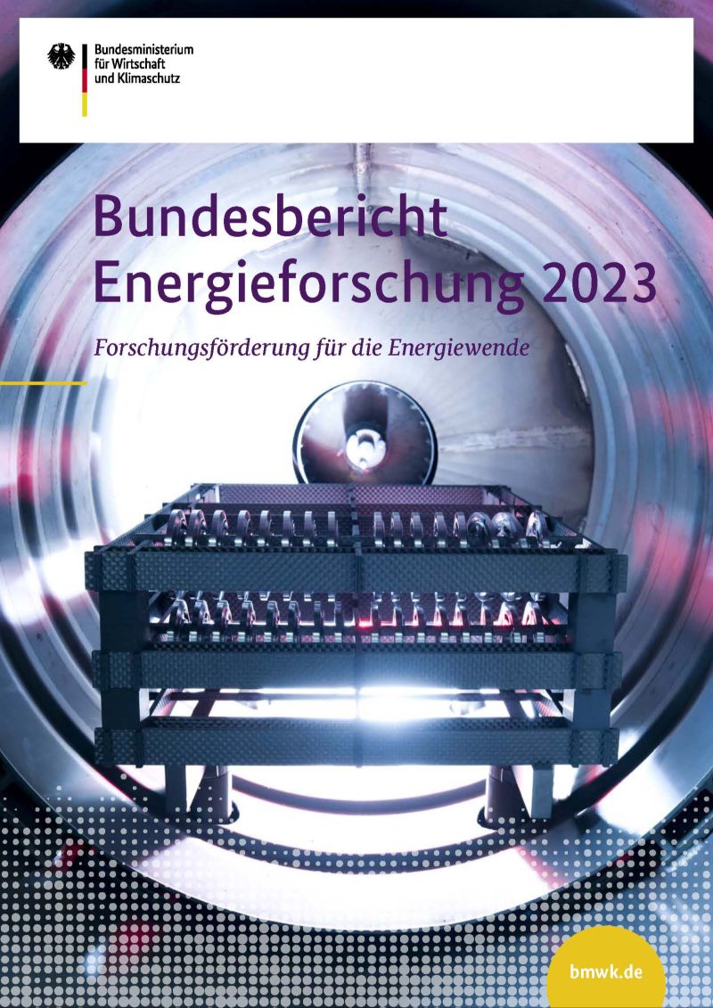 Titelseite des Bundesberichts Energieforschung 2023. 